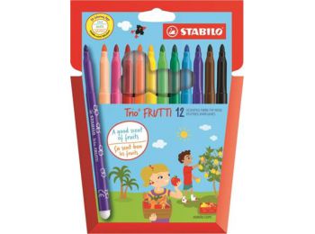 Filctoll készlet, illatos, STABILO Trio Frutti, 12 különböző szín (TST2901201)