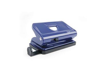 Lyukasztó, kétlyukú, 12 lap, fém, RAPESCO 810, kék (IRP