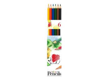 Színes ceruza készlet, hatszögletű, ICO Süni, 6 különböző szín (TICSU6)