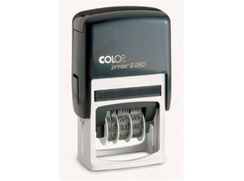 Dátumbélyegző, COLOP S 260, fekete párna (IC106600)