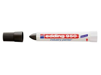 Jelölő marker, 10 mm, kúpos, EDDING 950, fekete (TED950FK)