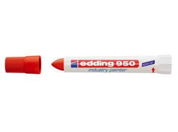 Jelölő marker, 10 mm, kúpos, EDDING 950, piros (TED950P)
