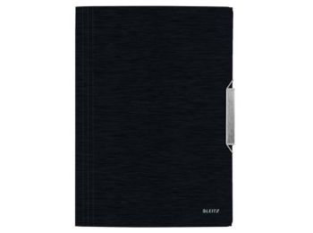 Gumis mappa, PP, A4, LEITZ Style, szaténfekete (E39770094)