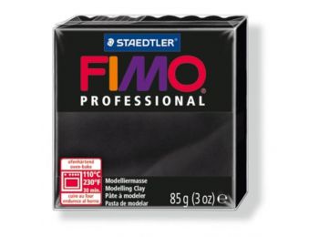 Gyurma, 85 g, égethető, FIMO Professional, fekete (FM80049