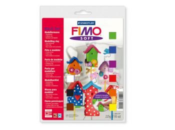 Gyurma készlet, 9x25 g, égethető, FIMO Soft Basic, 9 különböző szín (FM802310)
