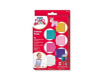Gyurma készlet, 6x42 g, égethető, lányoknak, FIMO Kids C