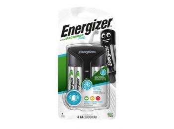 Elemtöltő, AA ceruza/AAA mikro, 4x2000 mAh  AA (előtöltött), kijelzővel, ENERGIZER Pro (ETL09)