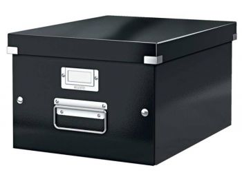 Irattároló doboz, A4, LEITZ Click&Store, fekete (E60440095