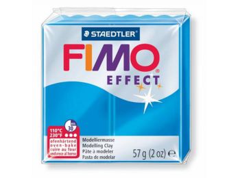 Gyurma, 57 g, égethető, FIMO Effect, áttetsző kék (FM80