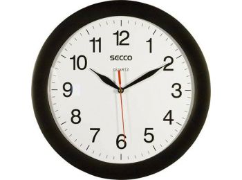 Falióra, 30 cm,  SECCO, fekete kerettel (DFA007H)