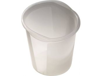Papírkosár, 13 liter, HELIT Economy, áttetsző fehér (IN