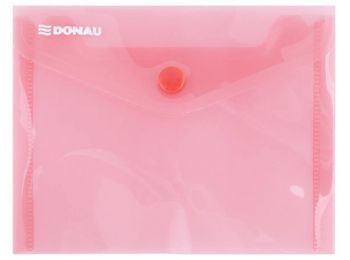 Irattartó tasak, A6, PP, patentos, DONAU, piros (D8549P)