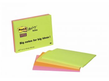 Öntapadó jegyzettömb, 152x101 mm, 4x45 lap, 3M POSTIT Sup