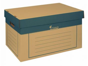 Archiválókonténer, 320x460x270 mm, karton, VICTORIA, nat