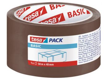 Csomagolószalag, 48 mm x 50 m, TESA Basic, barna (TESCS5857