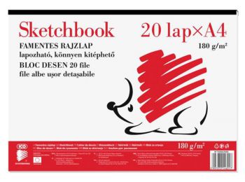 Skiccfüzet, A4, 190 g, ICO Süni (TICSUSFA4)