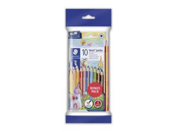 Színes ceruza készlet, háromszögletű, ajándék varázs