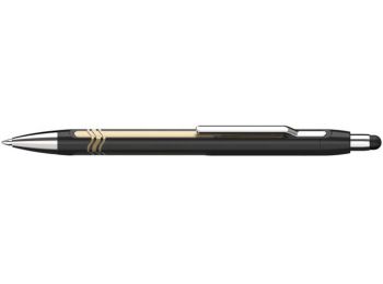 Golyóstoll, 0,7 mm, nyomógombos, érintőképernyős készülékekhez, SCHNEIDER Epsilon Touch XB, fekete-arany (TSCEPSTFKA)