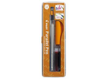 Töltőtoll, 0,5-2,4 mm, narancssárga kupak, PILOT Parallel Pen (PPP24N)