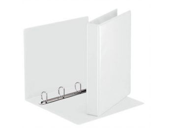 Gyűrűs könyv, panorámás, 4 gyűrű, D alakú, 50 mm, A4, PP, ESSELTE, fehér (E49703)