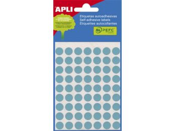 Etikett, 8 mm kör, kézzel írható, színes, APLI, kék, 2