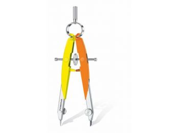 Körző készlet, precíziós, 2 darabos, STAEDTLER Mars Comfort Neon, neon sárga/narancs (TS55600N3)