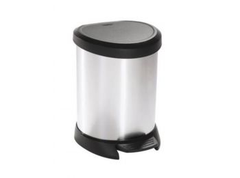 Pedálos szemetes, fémhatású, 5 l, CURVER (UCPE05)