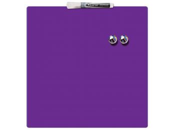 Üzenőtábla, mágneses, írható, lila, 36x36 cm, REXEL (V