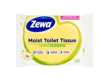 Toalettpapír, nedves, 42db, ZEWA, kamilla (KHHZ27)