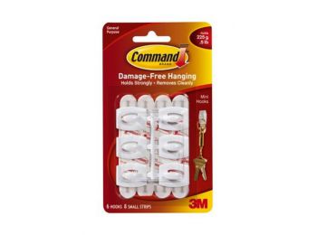 Mini műanyag akasztó, 3M Command (U3M17006)