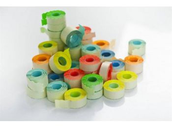 Árazószalag, 26x12 mm, fehér (IS2612F)