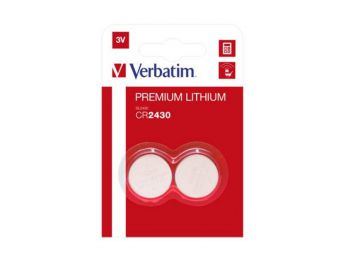 Gombelem, CR2430, 2 db, VERBATIM Premium (VECR24302)