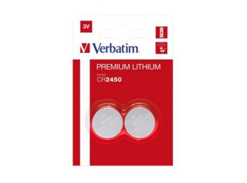 Gombelem, CR2450, 2 db, VERBATIM Premium (VECR24502)