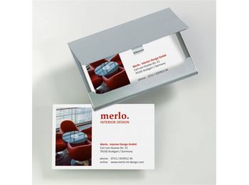 Névjegytartó tárca, alumínium, 15 db-os, SIGEL (SVZ135)