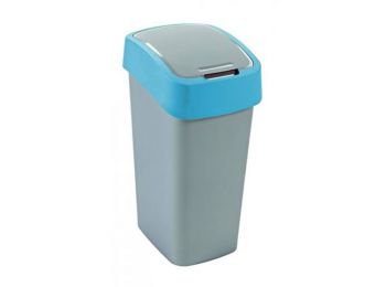 Billenős szelektív hulladékgyűjtő, műanyag, 50 l, CURVER, kék/szürke (UCF04)