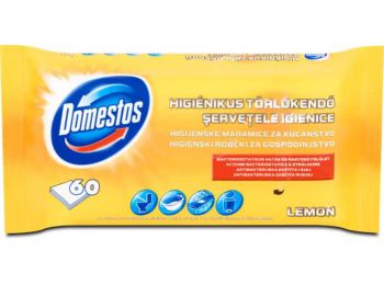 Nedves törlőkendő, 60 db, DOMESTOS citrom (KHT477)