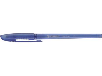 Golyóstoll, 0,35 mm, kupakos, STABILO Re-Liner, kék (TST86