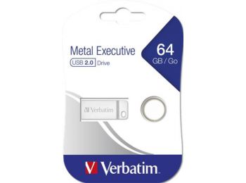 Pendrive, 64GB, USB 2.0,  VERBATIM Executive Metal (UV64GEM