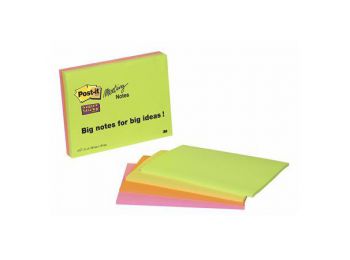 Öntapadó jegyzettömb, 203x152 mm, 4x45 lap, 3M POSTIT Sup