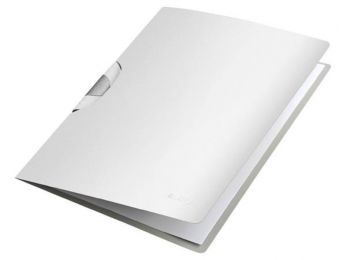 Gyorsfűző, klipes, PP, A4, LEITZ Style ColorClip, kristál