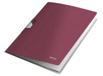 Gyorsfűző, klipes, PP, A4, LEITZ Style ColorClip, gránát