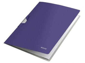 Gyorsfűző, klipes, PP, A4, LEITZ Style ColorClip, titánk