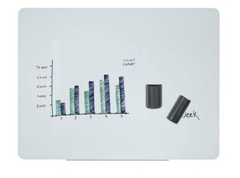 Mágneses üvegtábla, 120x90cm, VICTORIA, fehér (VVGL02)