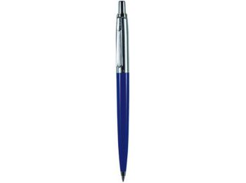 Golyóstoll, 0,8 mm, nyomógombos, dobozban, sötétkék tolltest, PAX, kék (PX4030204)