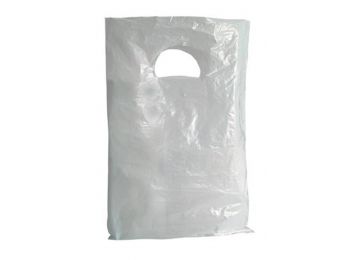 Piskótafüles tasak, fehér, 20x30 cm (CSR07)