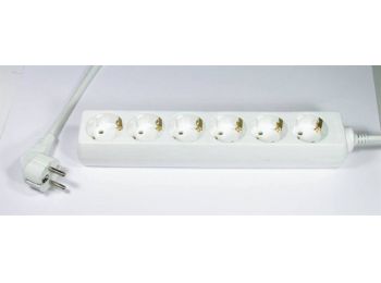 Elosztósor, 6 csatlakozóaljzat, 3 m kábelhosszúság (EL6