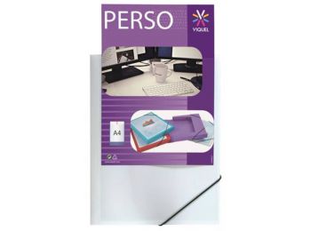 Gumis mappa, panorámás, 15 mm, PP, A4, VIQUEL Standard, fe