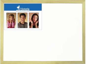 Fehértábla, mágneses, 40x60 cm, fa keret, VICTORIA (VVI5)