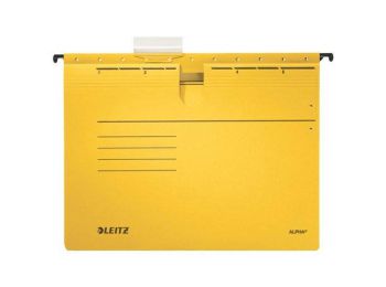 Függőmappa, gyorsfűzős, karton, A4, LEITZ Alpha, sárga (E19840015)