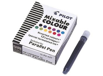 Töltőtoll patron, PILOT Parallel Pen, 12 különböző szín (PICPAST)